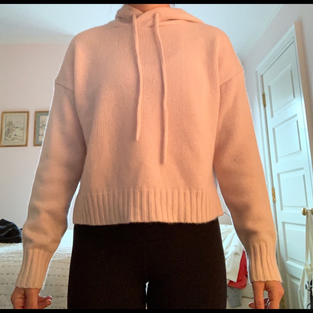 ARITZIA cashmere hoodie light pink size xs